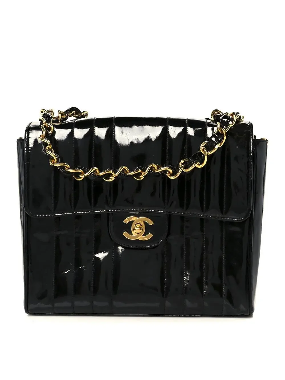 Chanel Patent Vertical Quilt Small Flap #291076C27B